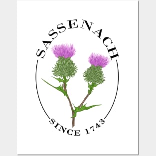 Sassenach Since 1743 BLACK - Outlander Inspired Posters and Art
